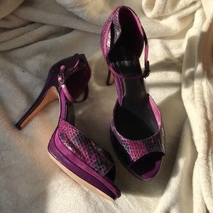 Purple animal print shoes